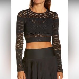 ALO yoga Mesh Summer Long Sleeve